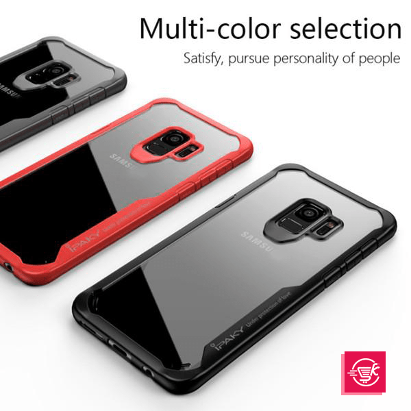 Bumper TPU By iPaky Transparent Protective Case For Galaxy S9 Plus – Black