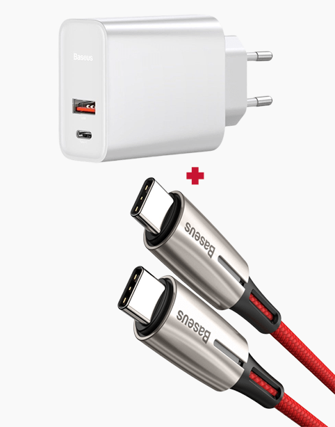 *Offer* Speed PPS 30W 2 Ports USB and PD + Water Drop Cable Type C To C