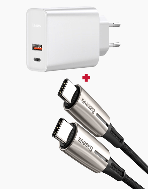 *Offer* Speed PPS 30W 2 Ports USB and PD + Water Drop Cable Type C To C