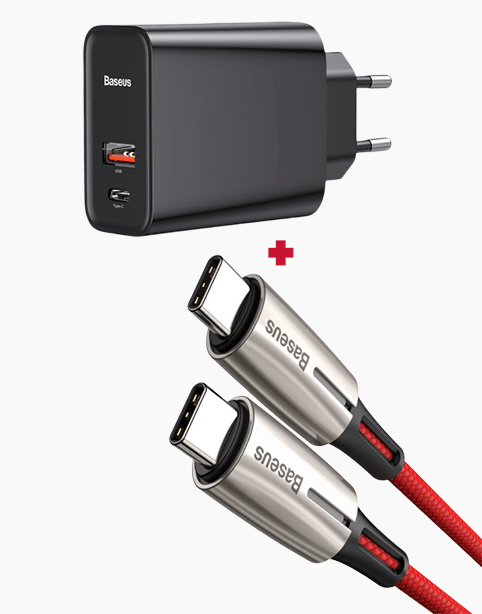 *Offer* Speed PPS 30W 2 Ports USB and PD + Water Drop Cable Type C To C