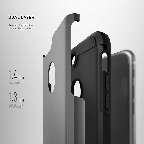 iPhone 7 Plus Caseology Titan Series Heavy Duty Protection Defense Shield Gunmetal / Black