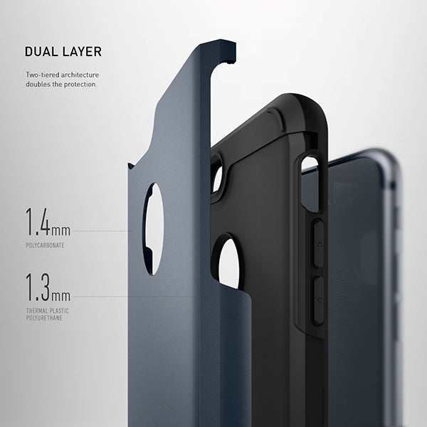 iPhone 7 Plus Caseology Titan Series Heavy Duty Protection Defense Shield Navy / Black