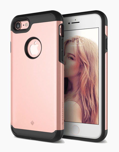 iPhone 7 Caseology Titan Series Heavy Duty Protection Defense Shield Rose Gold / Black