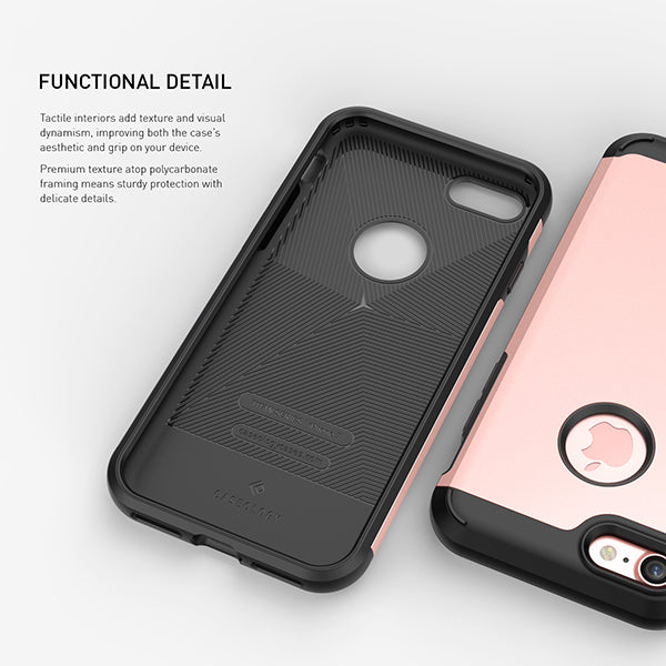 iPhone 7 Caseology Titan Series Heavy Duty Protection Defense Shield Rose Gold / Black