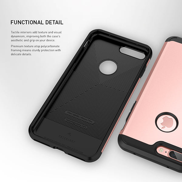 iPhone 7 Plus Caseology Titan Series Heavy Duty Protection Defense Shield Rose Gold / Black