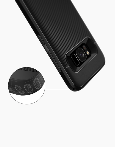 Vault 2 Original From Caseology Flexible TPU Drop Protection Tactile Grip for Galaxy S8 Plus - Black
