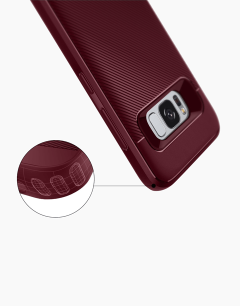 Vault 2 Original From Caseology Flexible TPU Drop Protection Tactile Grip for Galaxy S8 Plus - Burgundy