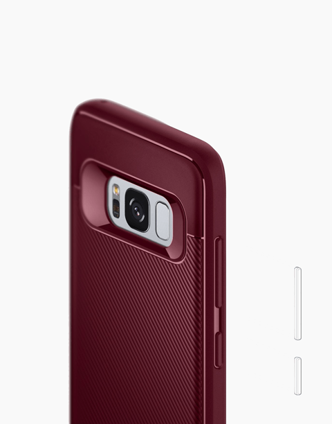 Vault 2 Original From Caseology Flexible TPU Drop Protection Tactile Grip for Galaxy S8 Plus - Burgundy