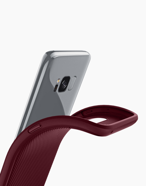 Vault 2 Original From Caseology Flexible TPU Drop Protection Tactile Grip for Galaxy S8 - Red