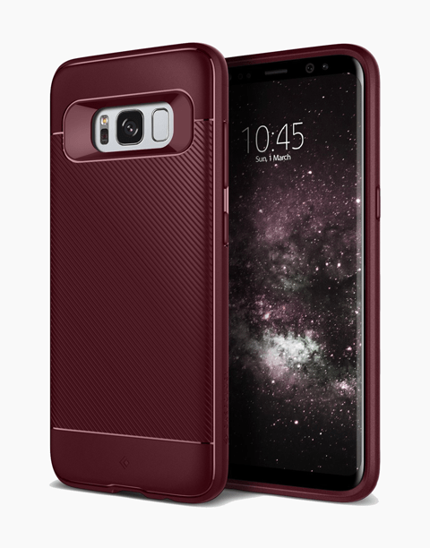 Vault 2 Original From Caseology Flexible TPU Drop Protection Tactile Grip for Galaxy S8 Plus - Burgundy