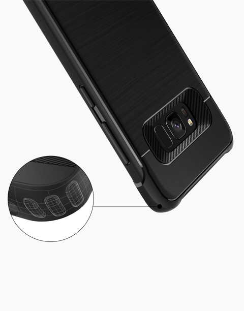 Vault 1 Original From Caseology Flexible TPU Drop Protection Tactile Grip for Galaxy S8 - Black