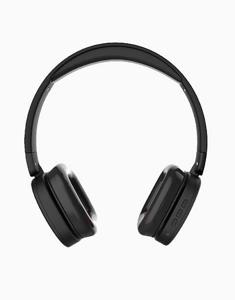 Black Vidvie BT2101 Bluetooth headset by Smartkoshk with 360-degree surround sound, featuring over-ear design and adjustable headband.