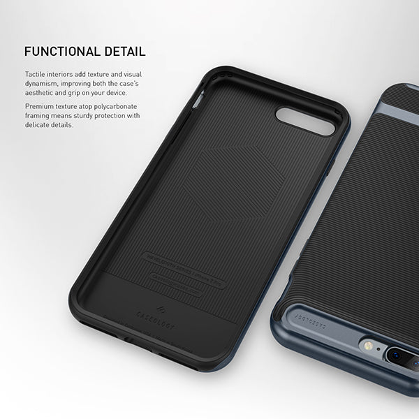 iPhone 7 Plus Caseology Wavelength Black / Deep Blue