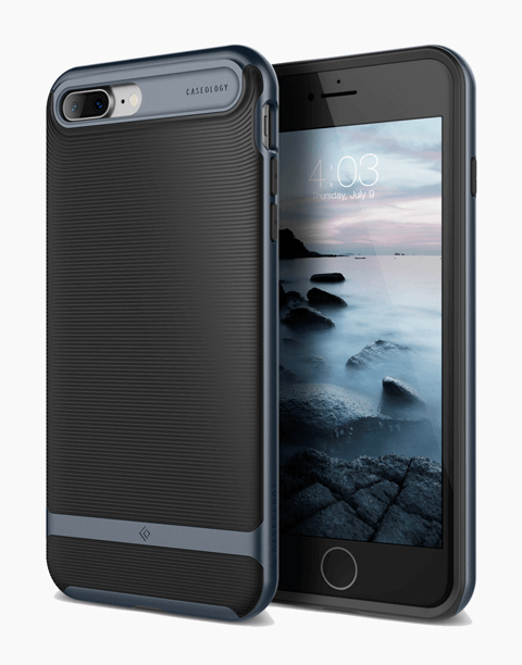 iPhone 7 Plus Caseology Wavelength Black / Deep Blue