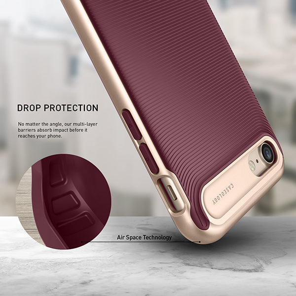 iPhone 7 Caseology Wavelength Burgundy / Frame Gold