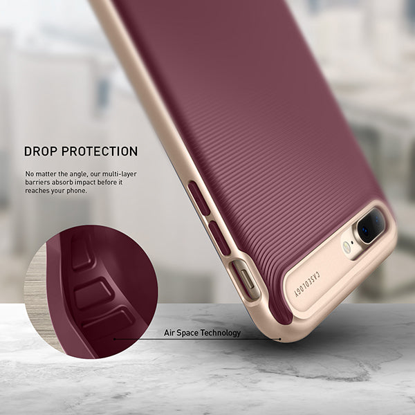 iPhone 7 Plus Caseology Wavelength Burgundy / Frame Gold