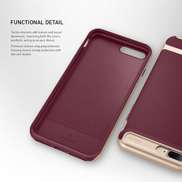 iPhone 7 Plus Caseology Wavelength Burgundy / Frame Gold
