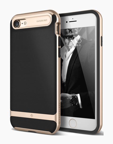 iPhone 7 Caseology Wavelength Black / Frame Gold