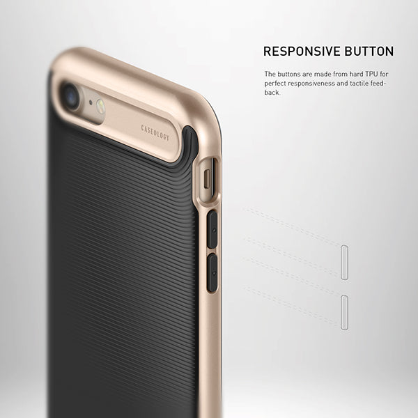 iPhone 7 Caseology Wavelength Black / Frame Gold