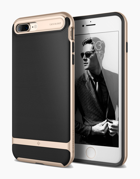 iPhone 7 Plus Caseology Wavelength Black / Frame Gold