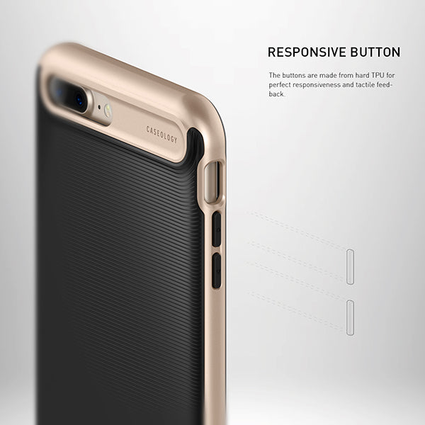 iPhone 7 Plus Caseology Wavelength Black / Frame Gold