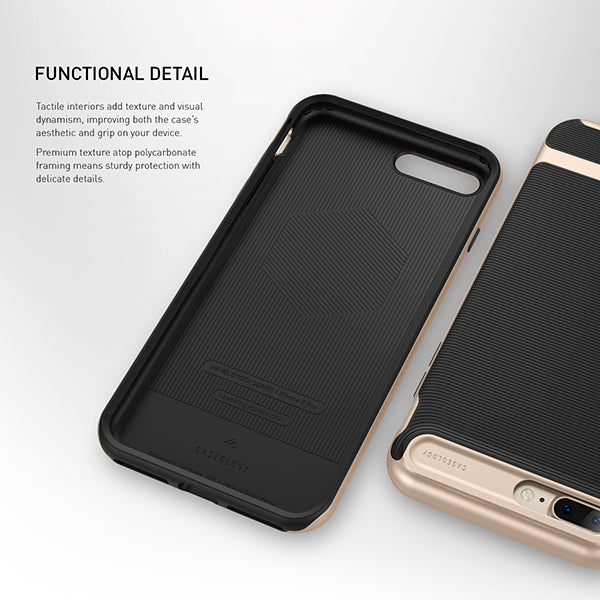 iPhone 7 Plus Caseology Wavelength Black / Frame Gold