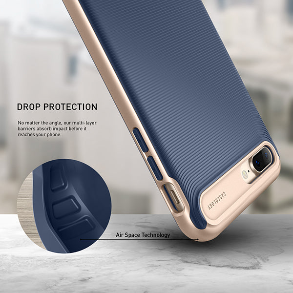iPhone 7 Plus Caseology Wavelength Navy / Frame Gold