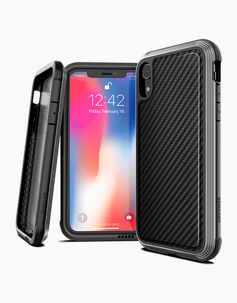 Defense Lux Carbon By X-Doria For iPhone Xr Anti Shocks Case Up To 3M Black
