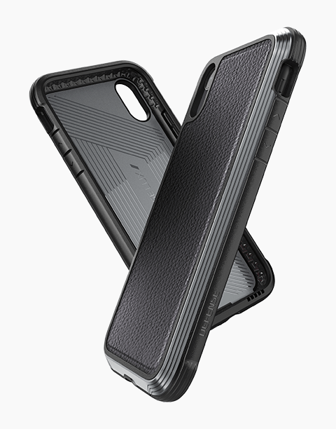 Defense Lux Leather By X-Doria For iPhone Xr Anti Shocks Case Up To 3M Black