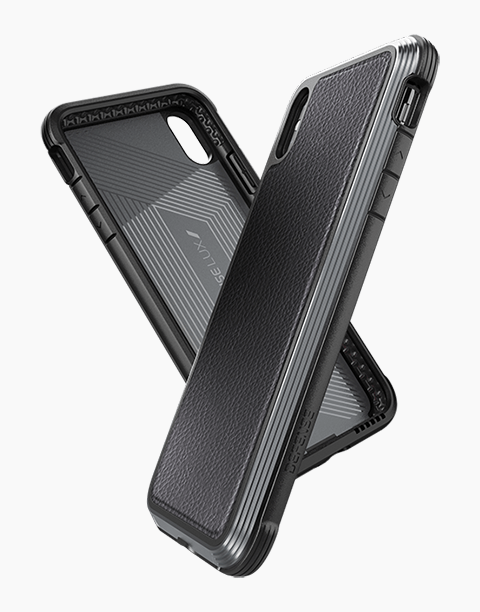 Defense Lux Leather By X-Doria For iPhone Xs Max Anti Shocks Case Up To 3M Black