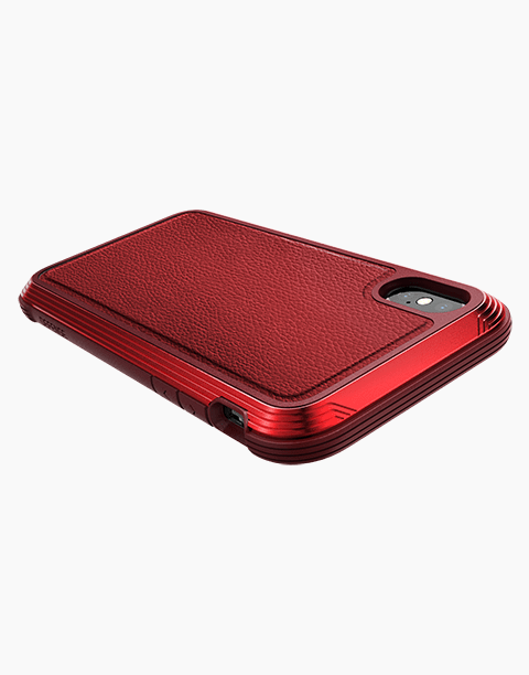 Defense Lux Leather By X-Doria For iPhone Xs | X Anti Shocks Case Up To 3M Red