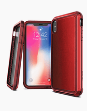 Defense Lux Leather By X-Doria For iPhone Xs Max Anti Shocks Case Up To 3M Red