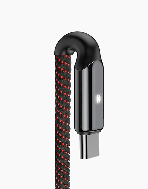 X Type By Baseus Anti-Cut Cable, USB For Type-C QC 3.0 1M Black