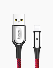X Type By Baseus Anti-Cut Cable, lightning Cable 2.4A 1M Red