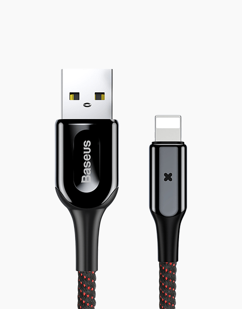 X Type By Baseus Anti-Cut Cable, lightning Cable 2.4A 1M Black