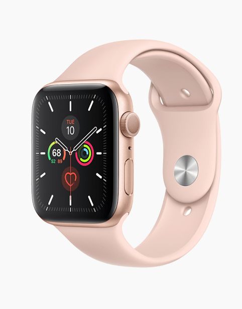 Apple Watch Series 5 GPS 44mm Gold Aluminum Body With Pink Band