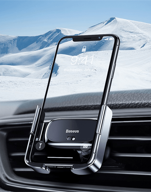 Baseus Mini Electric Car Holder With Sensor Space Gray