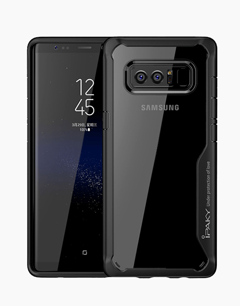 Bumper TPU By iPaky Transparent Protective Case For Note 8 - Black