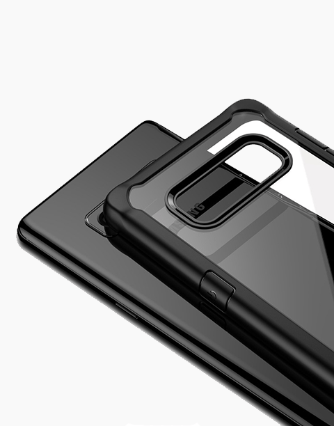 Bumper TPU By iPaky Transparent Protective Case For Note 8 – Red