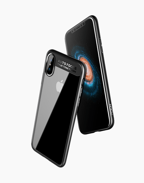 Clarity Series Original By Rock Transparent Slim Case For iPhone X - Black