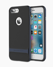 Royce Series By Rock Dual Layer Thin & Slim Shockproof Case for iPhone 7 Plus - Black/Navy