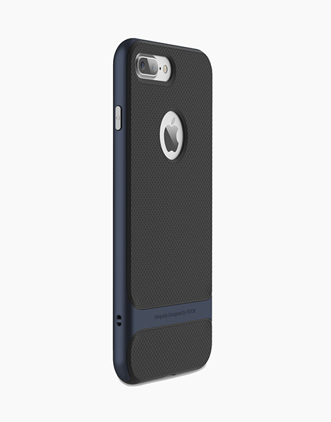 Royce Series By Rock Dual Layer Thin & Slim Shockproof Case for iPhone 7 Plus - Black/Navy