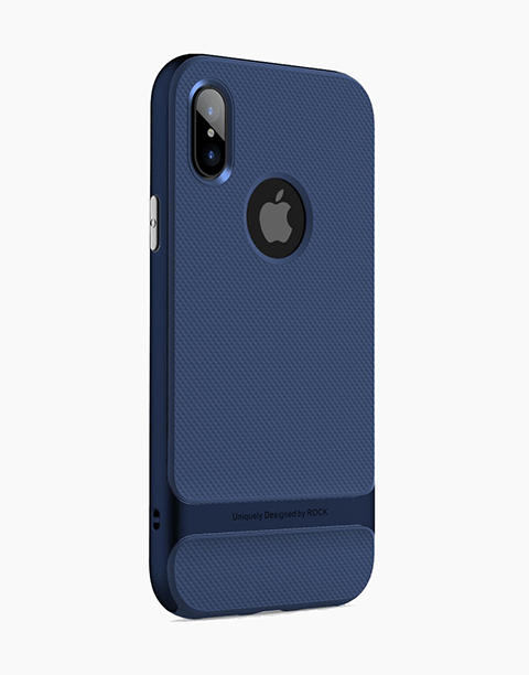 Royce Series By Rock Dual Layer Thin &amp; Slim Shockproof Case for iPhone X - Blue