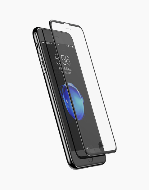 Arc-surface By Baseus 0.23mm Tempered Glass For iP6/iP7/iP8 Black