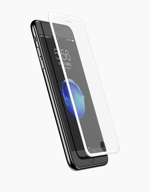 Arc-surface By Baseus 0.23mm Tempered Glass For iP6/iP7/iP8 Plus White