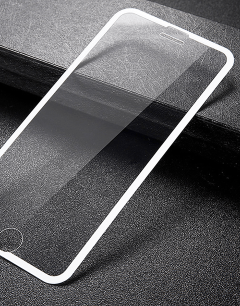 Arc-surface By Baseus 0.23mm Tempered Glass For iP6/iP7/iP8 Plus White