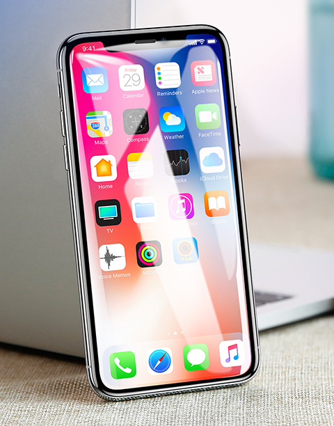 Arc-surface By Baseus 0.23mm Tempered Glass For iPhone X Black