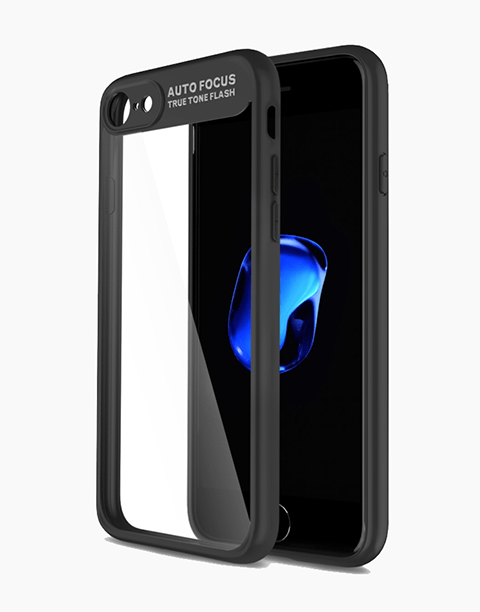 Clarity Series Original By Rock Transparent Slim Case For iPhone 8 | 7 - Black