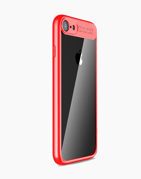 Clarity Series Original By Rock Transparent Slim Case For iPhone 8 | 7 - Red
