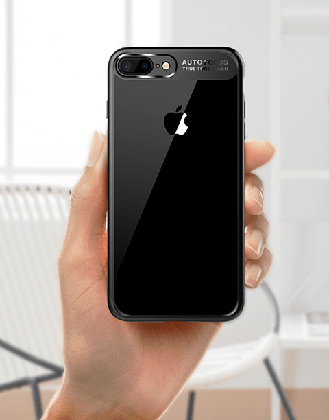 Clarity Series Original By Rock Transparent Slim Case For iPhone 8P | 7P - Black